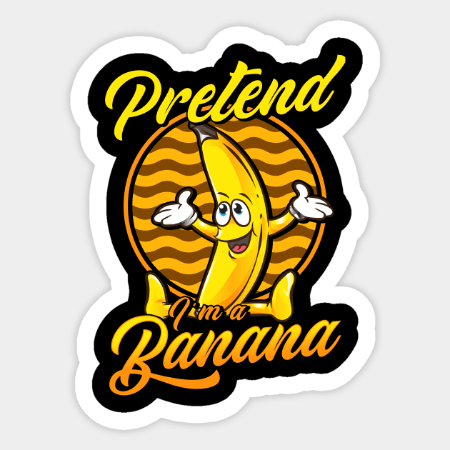 Pretend I'm A Banana Gymnastics Pun Halloween Sticker by theperfectpresents